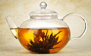 Flowering blooming tea